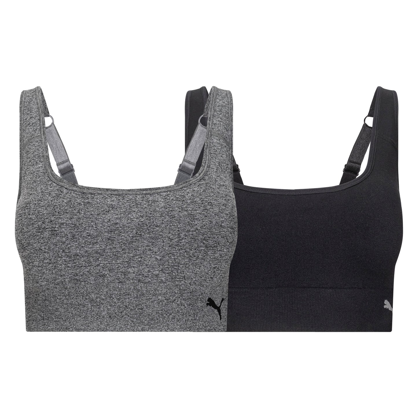PUMA WOMEN'S SQUARE NECK BRA 2PK