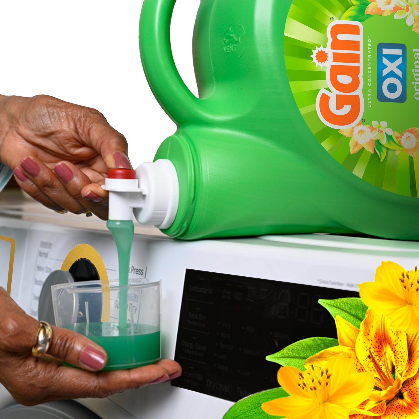 Gain + OXI Liquid Laundry Detergent 107 fl oz, 159 loads