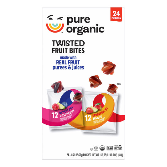 PURE ORGANIC TWISTED FRUIT BITES 24/ .71 OZ