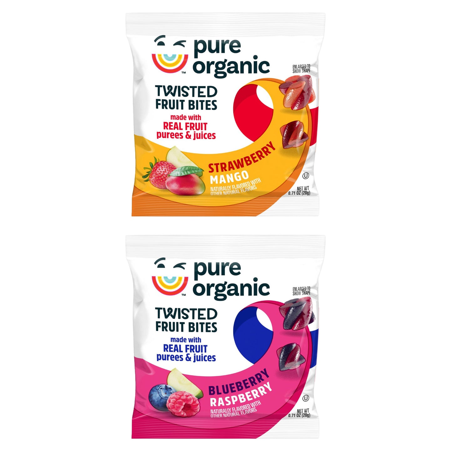 PURE ORGANIC TWISTED FRUIT BITES 24/ .71 OZ