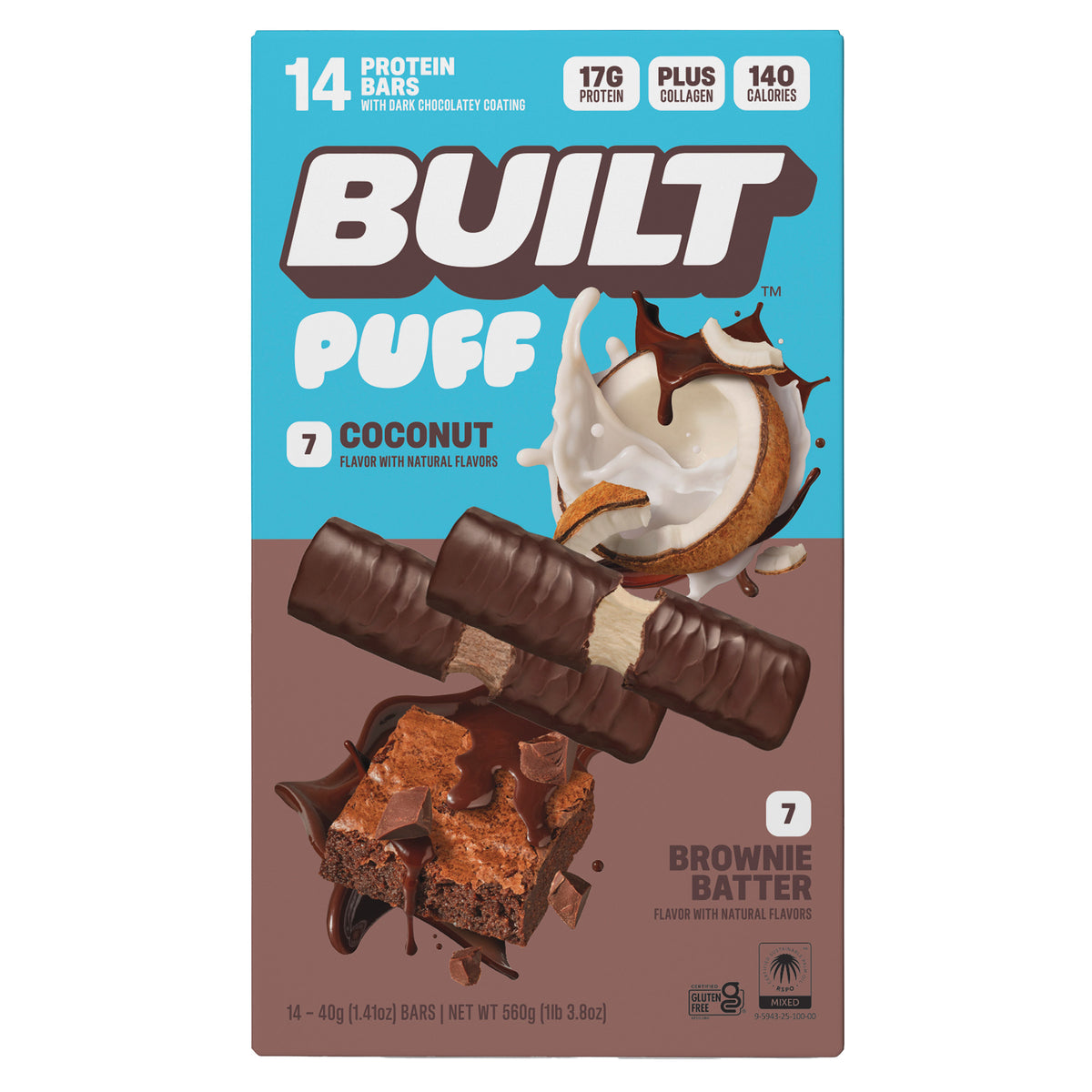 BUILT BAR PUFFS VARIETY 14/ 1.41 OZ