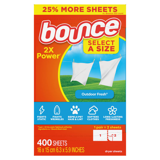 BOUNCE DRYER SHEETS 400 SHEETS