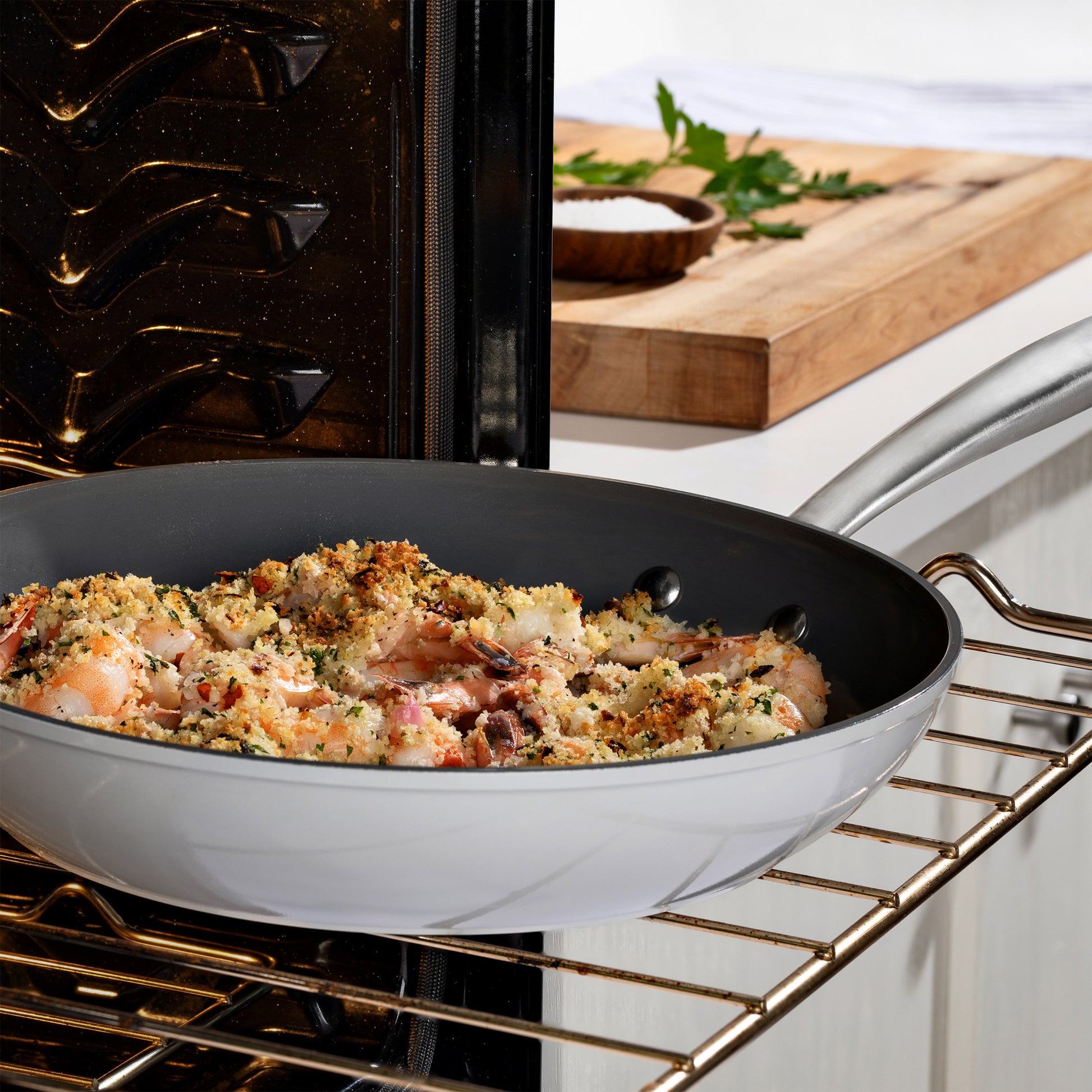 T-FAL CERAMIC NON-STICK FRY PANS 3-PIECE