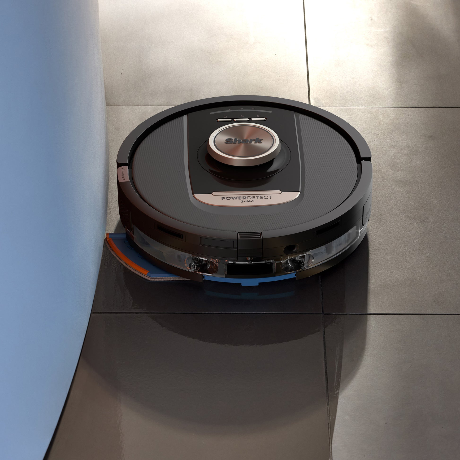 SHARK POWERDETECT 2-IN-1 VACMOP ROBOT W/ NEVERTOUCH BASE ^ • WEIGHT: 8.58 lbs