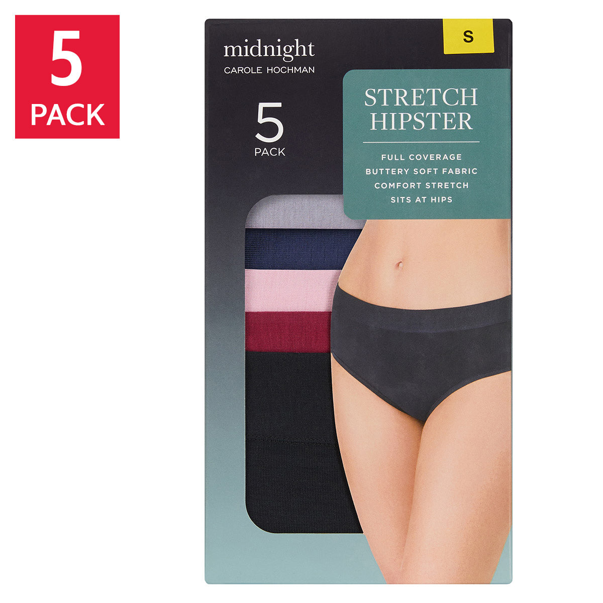 CAROLE HOCHMAN MIDNIGHT WOMEN'S HIPSTER 5PK