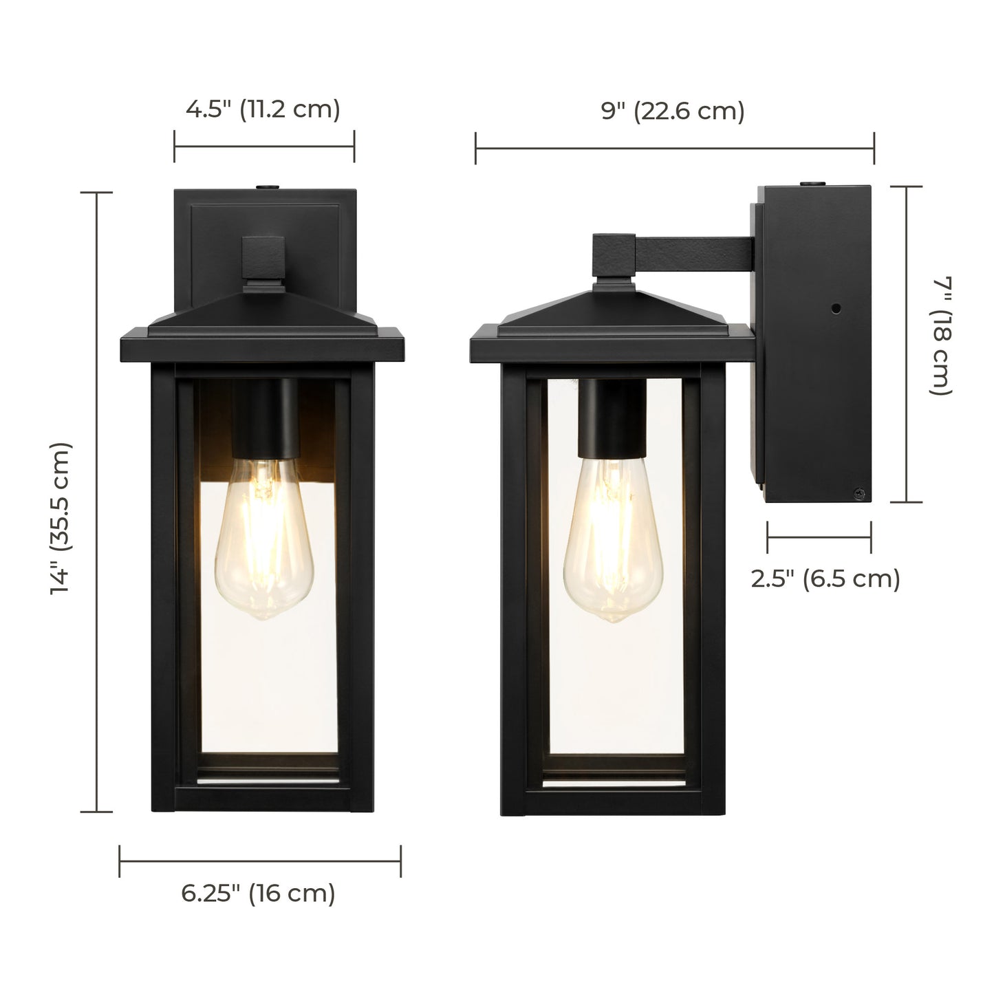 GLOBE ELECTRIC OUTDOOR SCONCE W/GFCI OUTLET