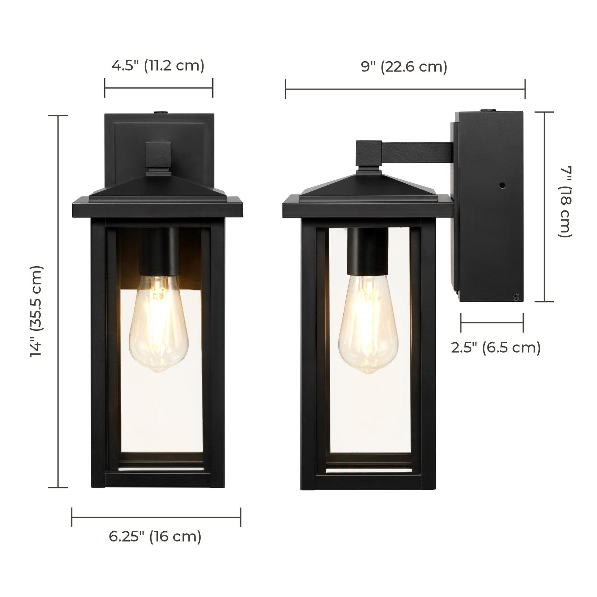 GLOBE ELECTRIC OUTDOOR SCONCE W/GFCI OUTLET
