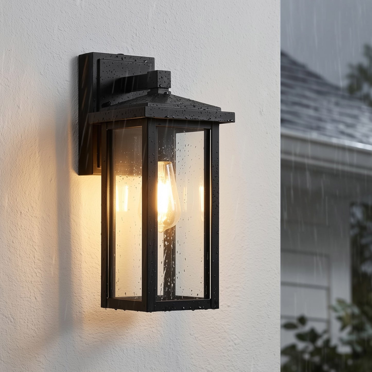 GLOBE ELECTRIC OUTDOOR SCONCE W/GFCI OUTLET