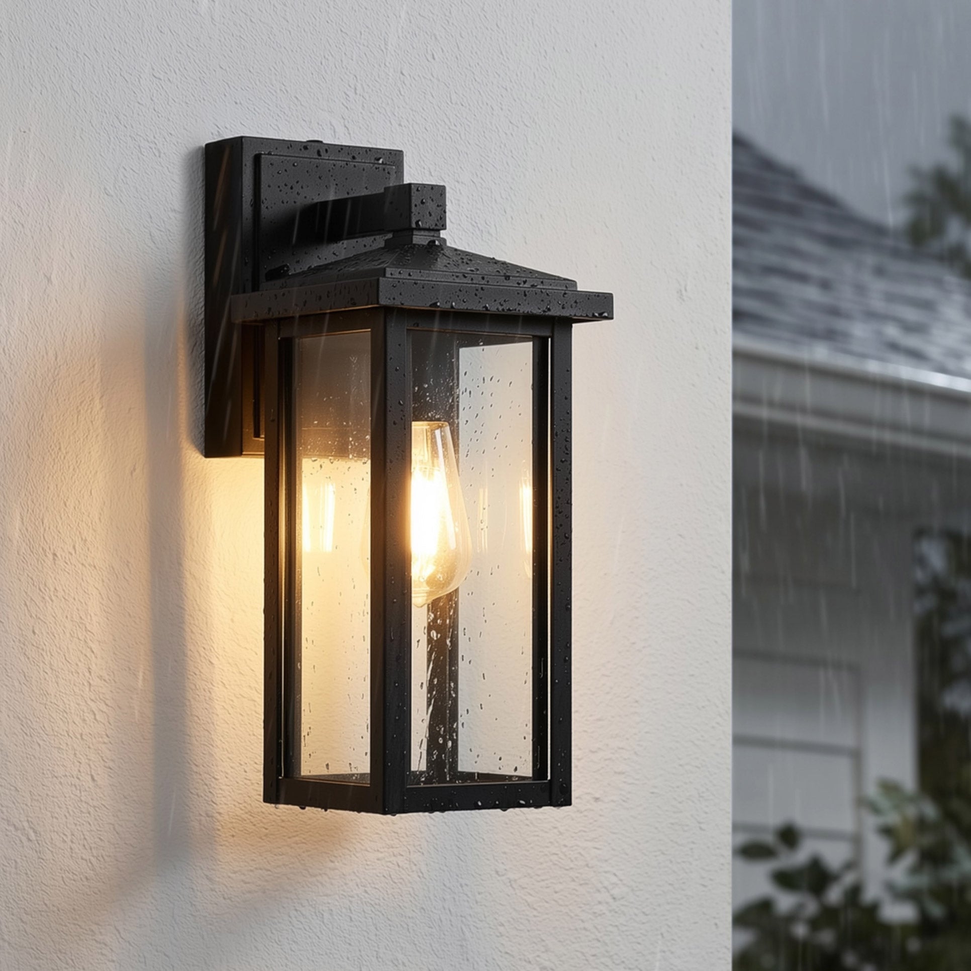 GLOBE ELECTRIC OUTDOOR SCONCE W/GFCI OUTLET