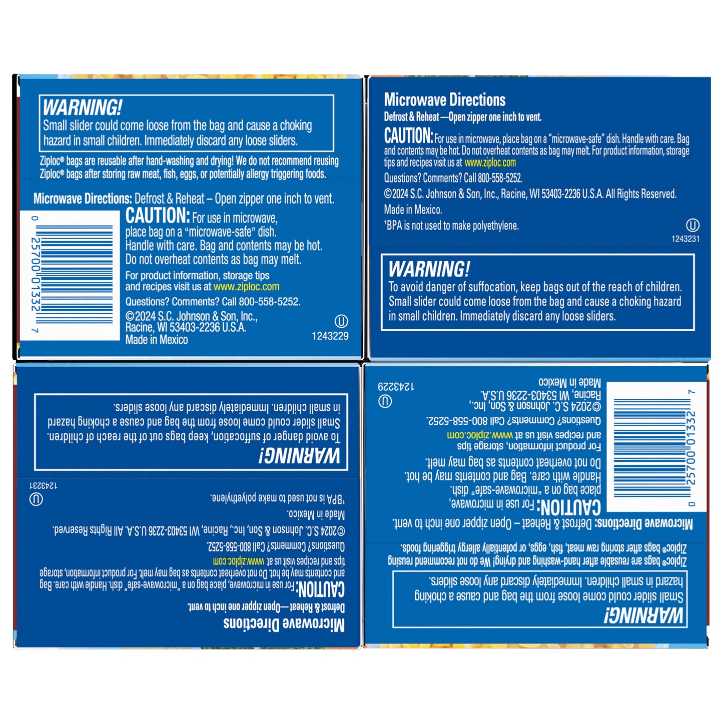 ZIPLOC STORAGE VARIETY 144 CT