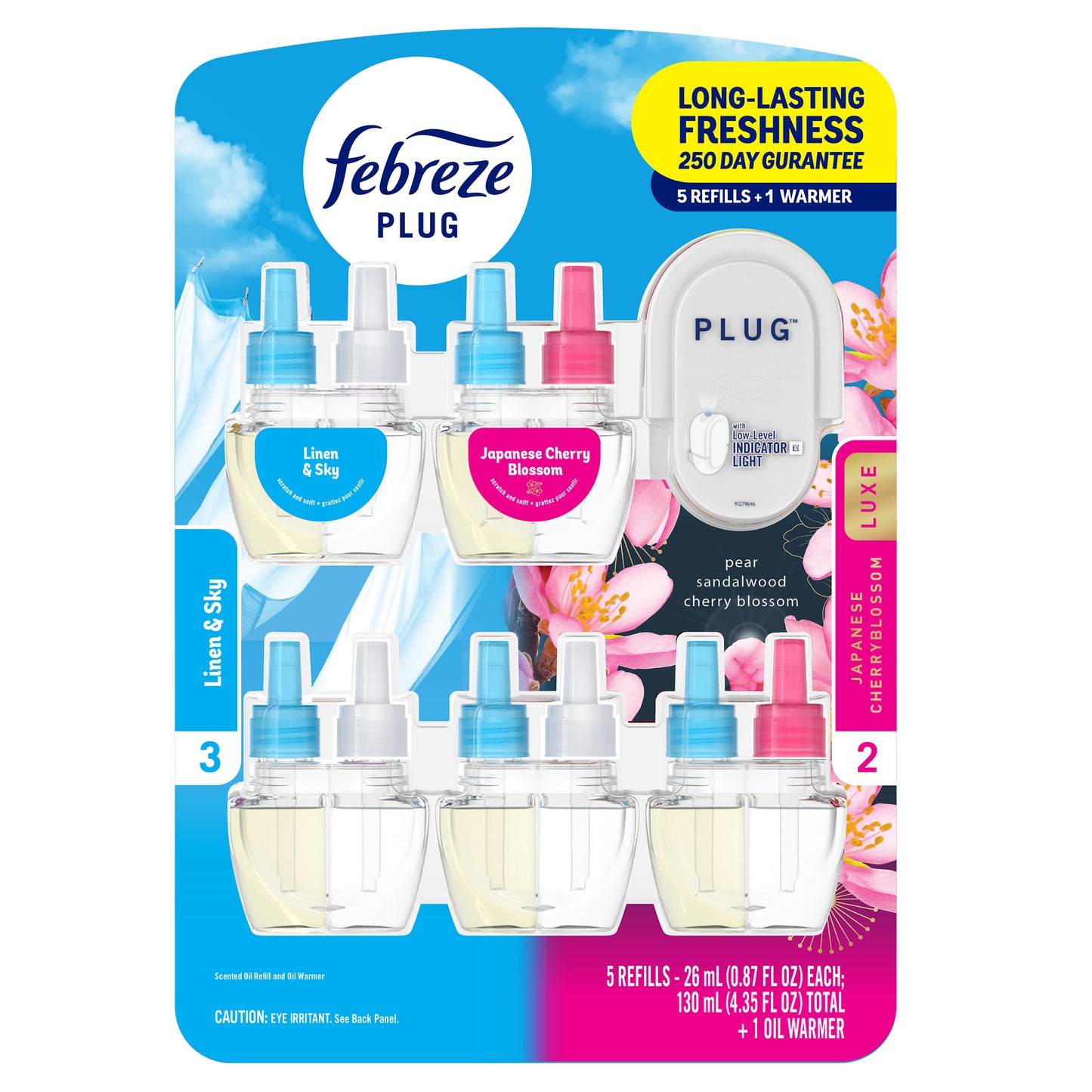 FEBREZE PLUG IN 1 WARMER + 5 REFILLS