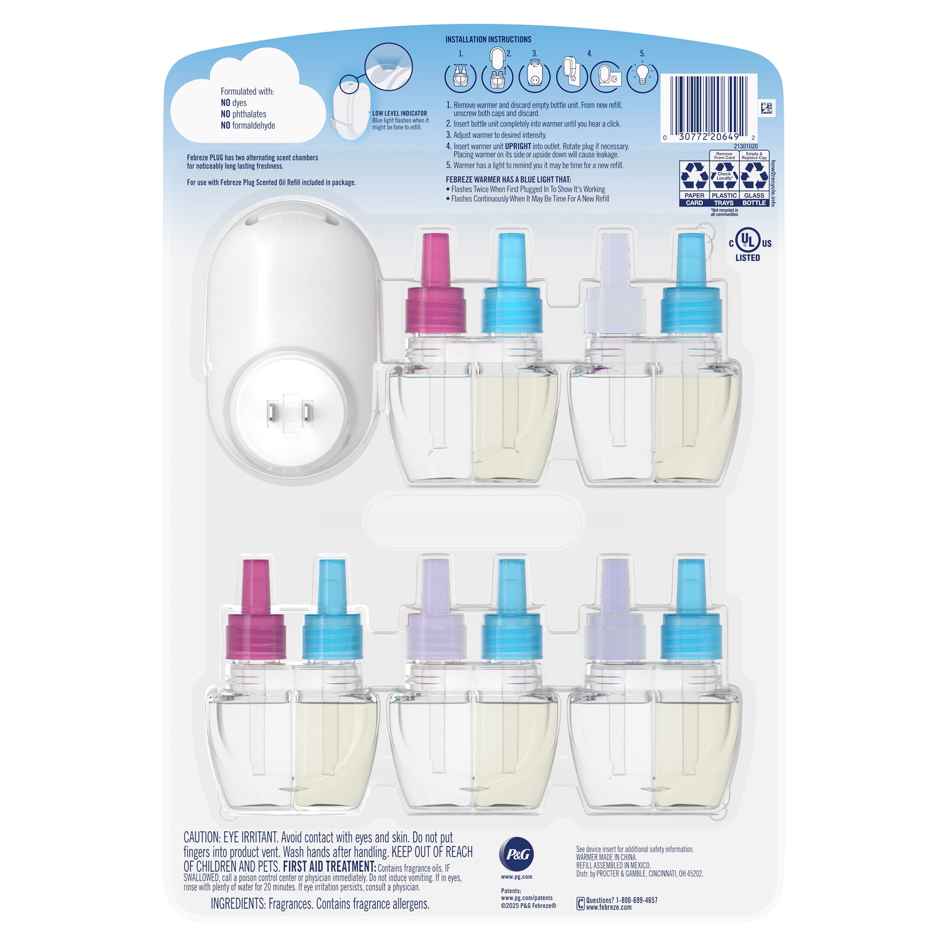 FEBREZE PLUG IN 1 WARMER + 5 REFILLS