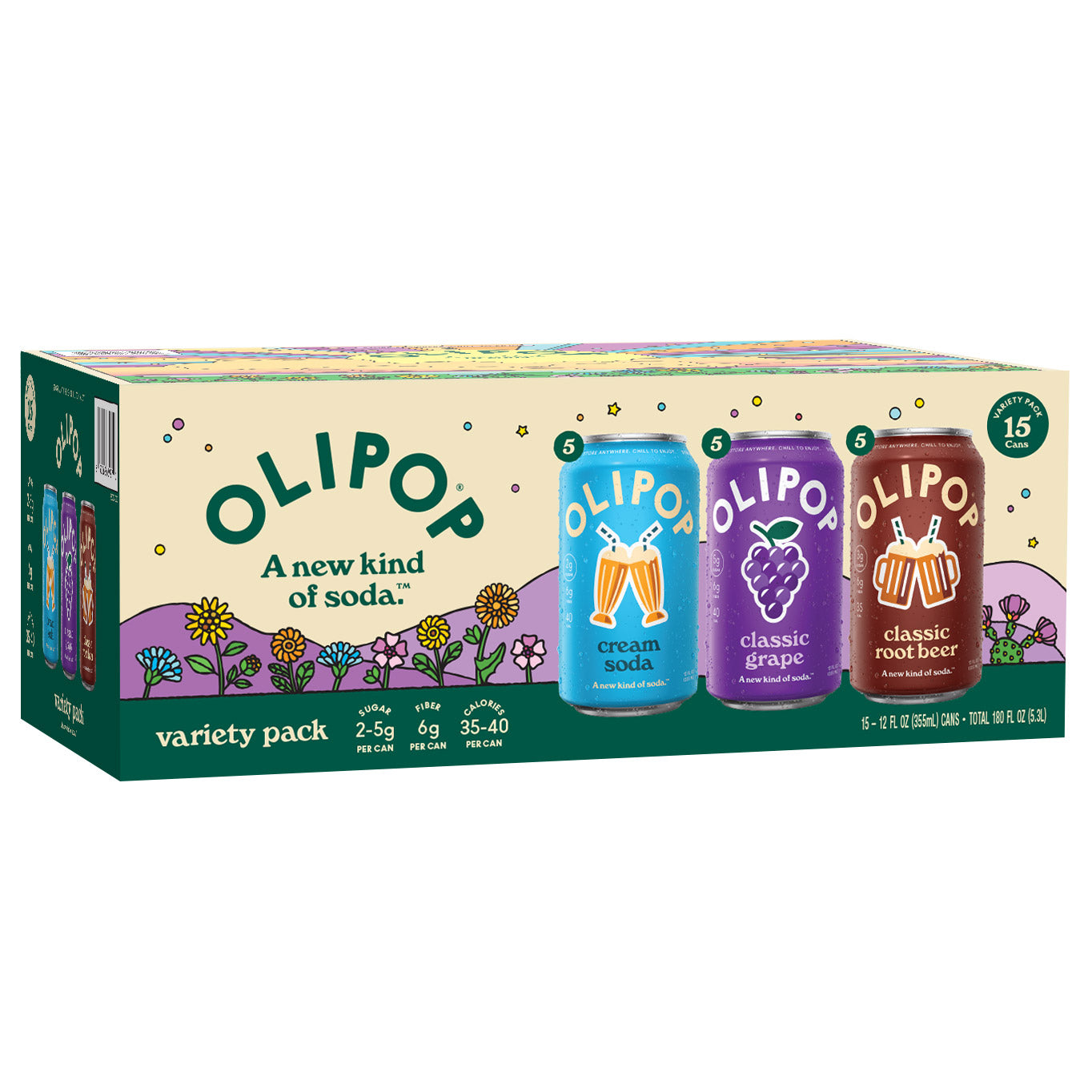 OLIPOP VARIETY PACK 15/12 OZ