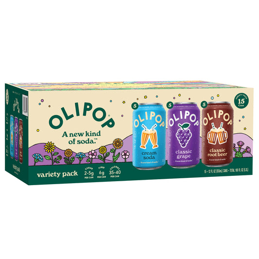 OLIPOP VARIETY PACK 15/12 OZ