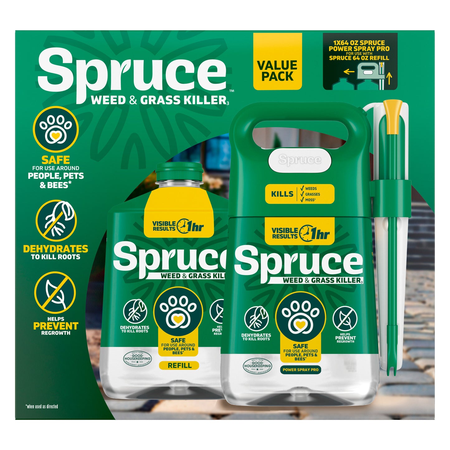 ROUNDUP DUAL ACTION WEED & GRASS KILLER 1.33G JUG + CONC REFILL