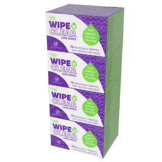 WIPE N CLEAR LENS WIPES 4 X 75 COUNT