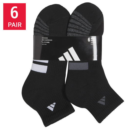 ADIDAS MEN'S QUARTER SOCK 6PR