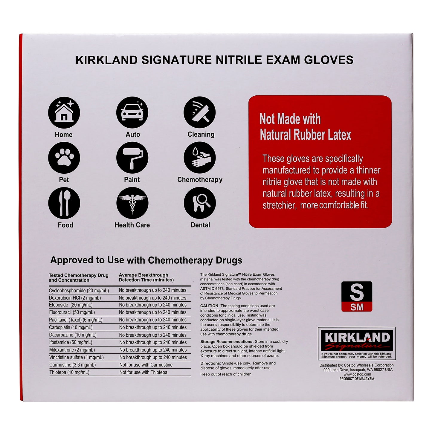 KIRKLAND SIGNATURE NITRILE GLOVE SMALL 2/200 CT