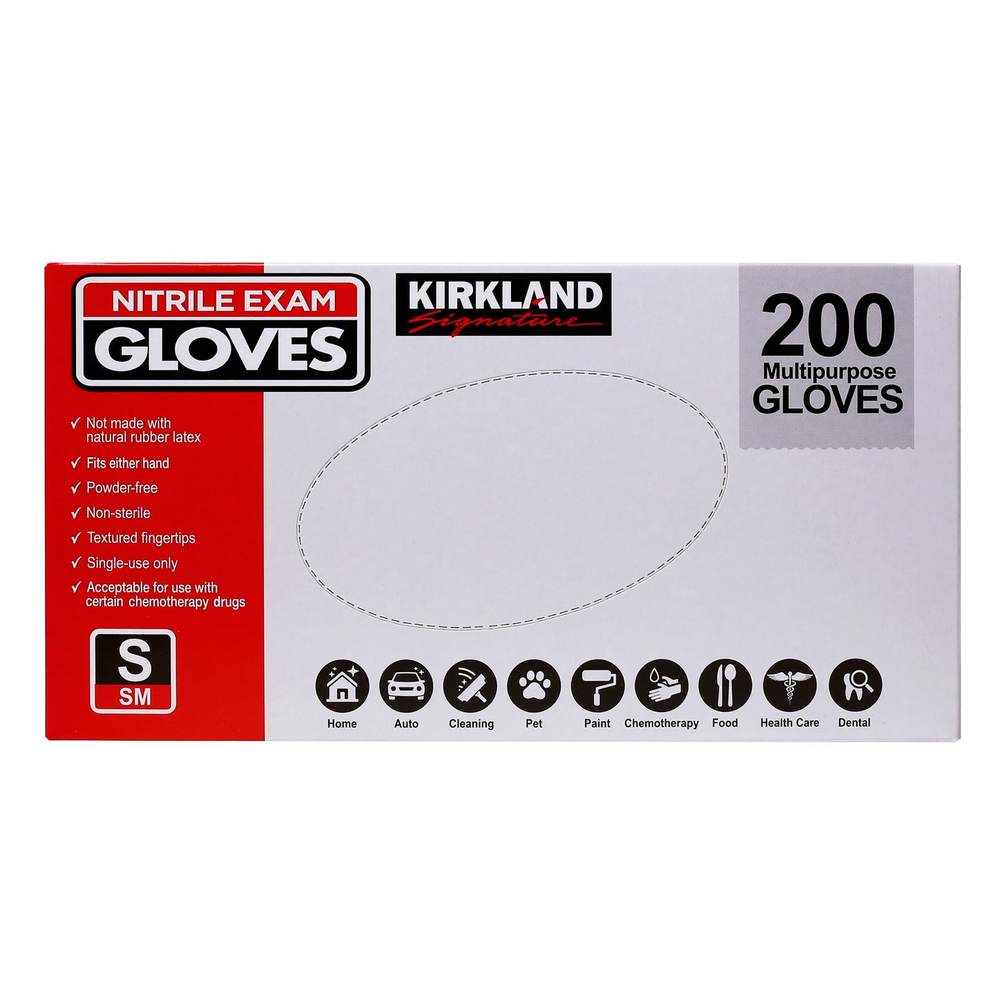 KIRKLAND SIGNATURE NITRILE GLOVE SMALL 2/200 CT