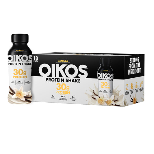 OIKOS PROTEIN SHAKE VANILLA 12 FL OZ/18 PK