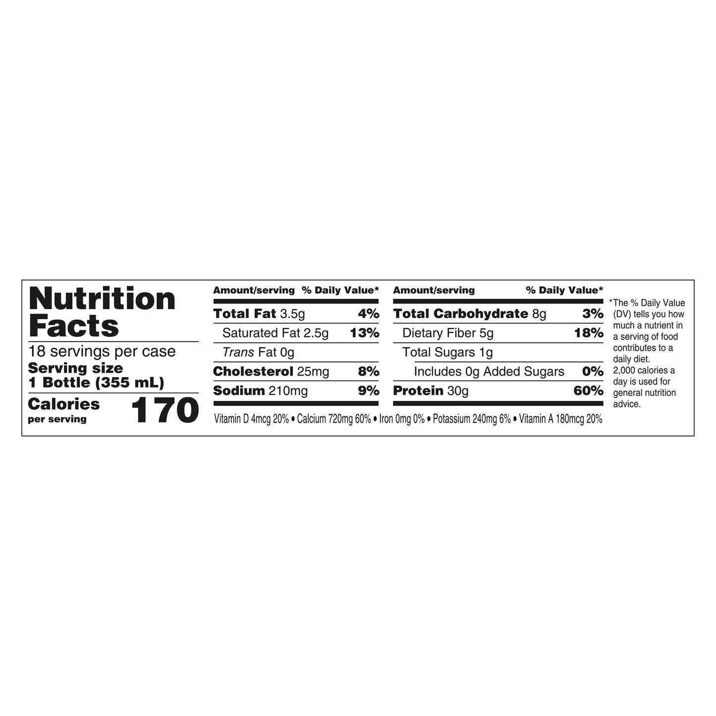 OIKOS PROTEIN SHAKE VANILLA 12 FL OZ/18 PK