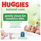 HUGGIES NATURAL CARE BABY WIPES, 1024CT • 16 FLIPTOP PKS: 64 WIPES • THICK & ABSORBENT • FRAGRANCE FREE • PARABEN FREE • HYPOALLERGENIC • NO HARSH INGREDIENTS