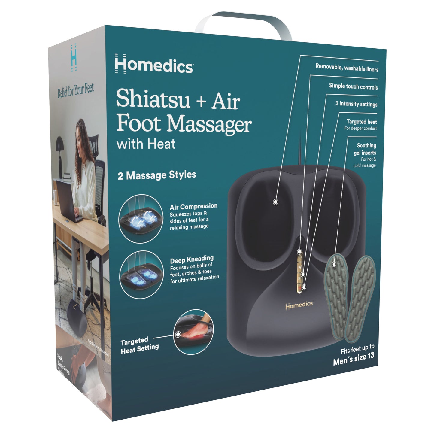 HOMEDICS SHIATSU + AIR FOOT MASSAGER