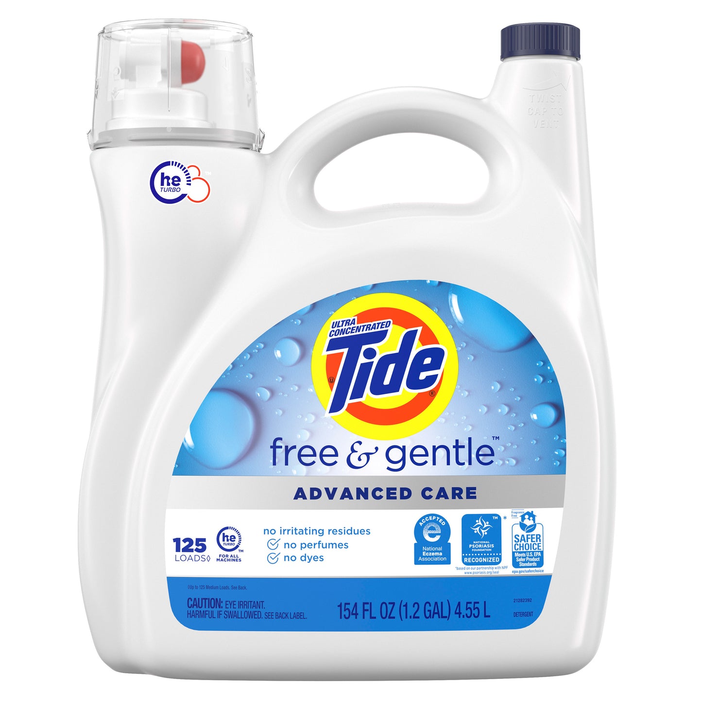 TIDE FREE AND GENTLE 125 LOADS/154 OZ