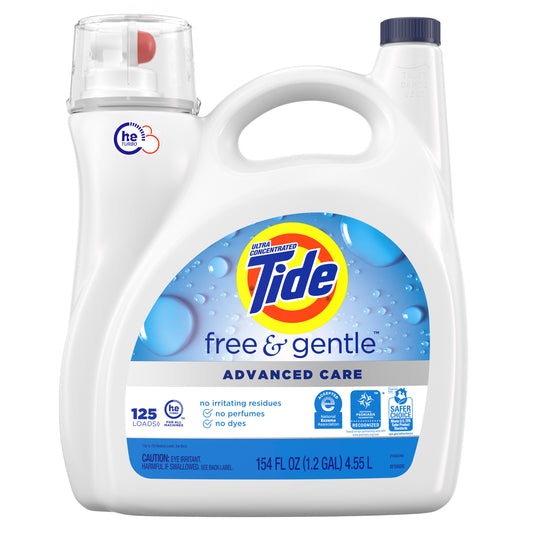 TIDE FREE AND GENTLE 125 LOADS/154 OZ