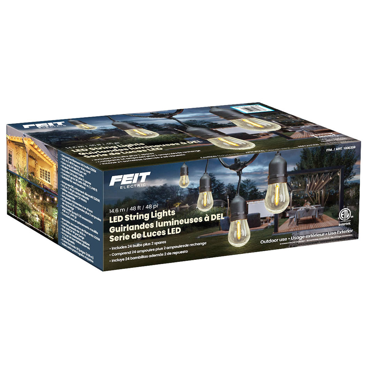 FEIT ELECTRIC 48' LED STRING LIGHTS