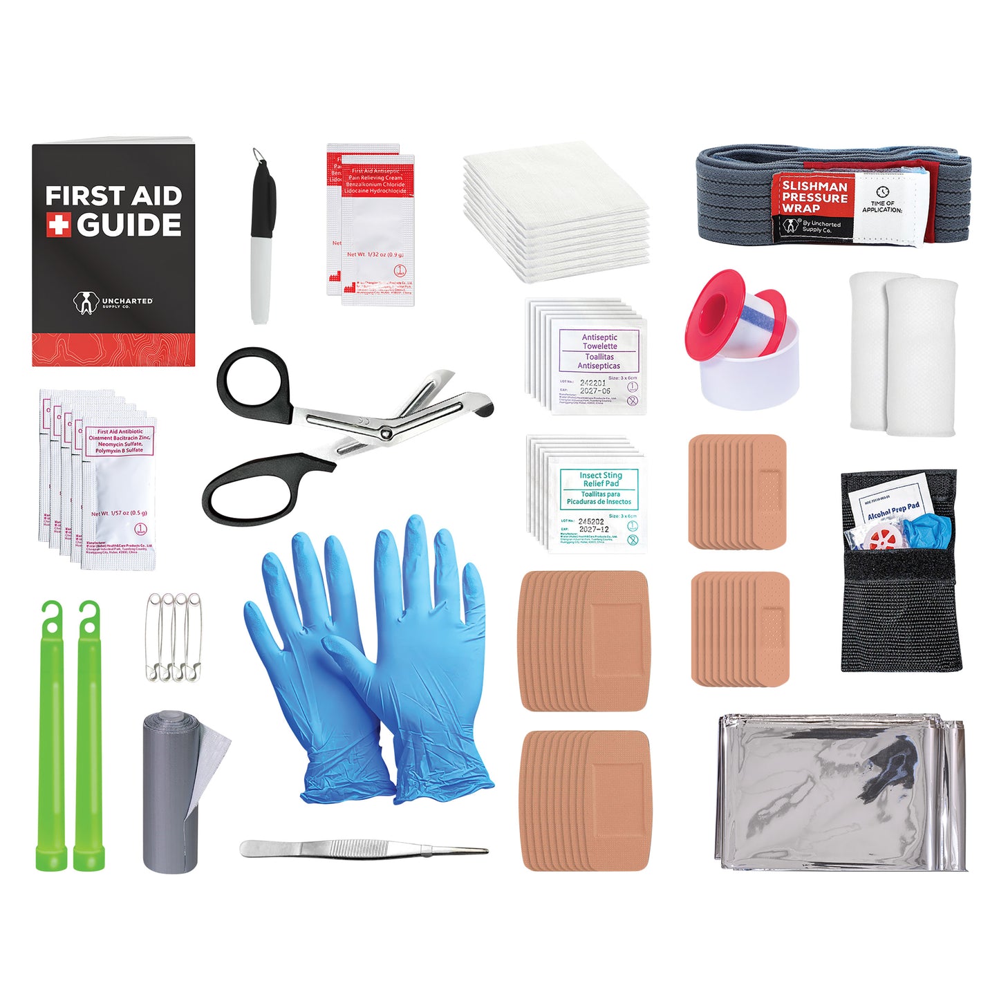 UNCHARTED SUPPLY CO 89 PIECES PREMIUM FIRST AID KIT