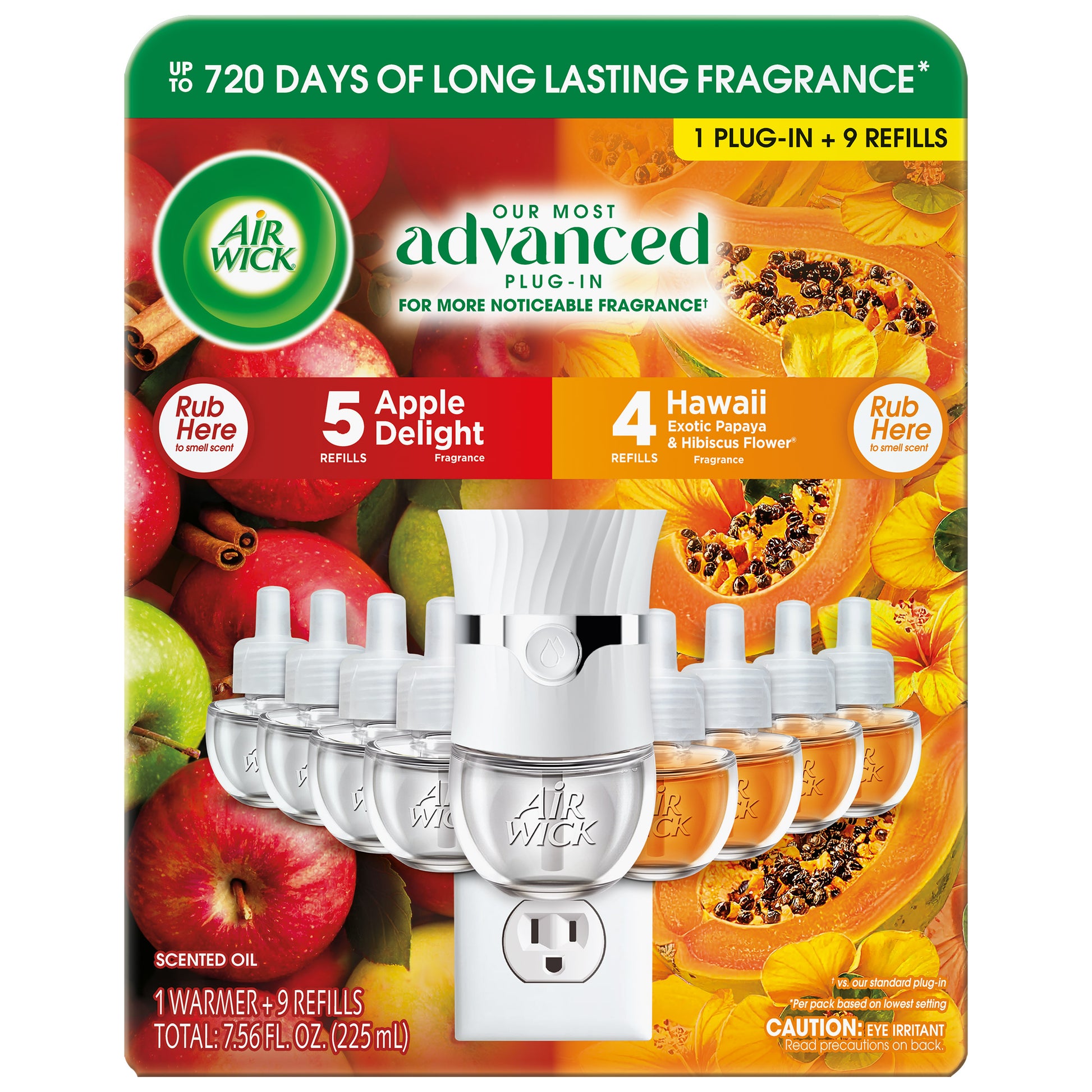 AIRWICK SCENTED OILS 1 WARMER + 9 REFILLS
