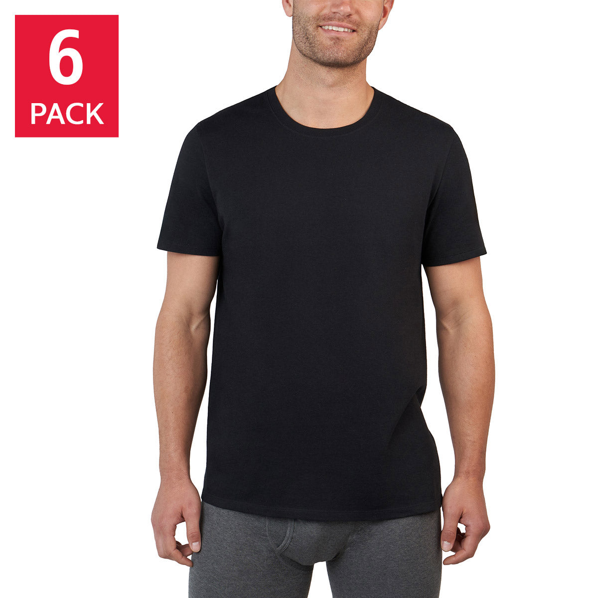 KIRKLAND SIGNATURE + MEN'S CREW TEE 6PK • 7771711 (M) 7771712 (L) • 7771713 (XL)