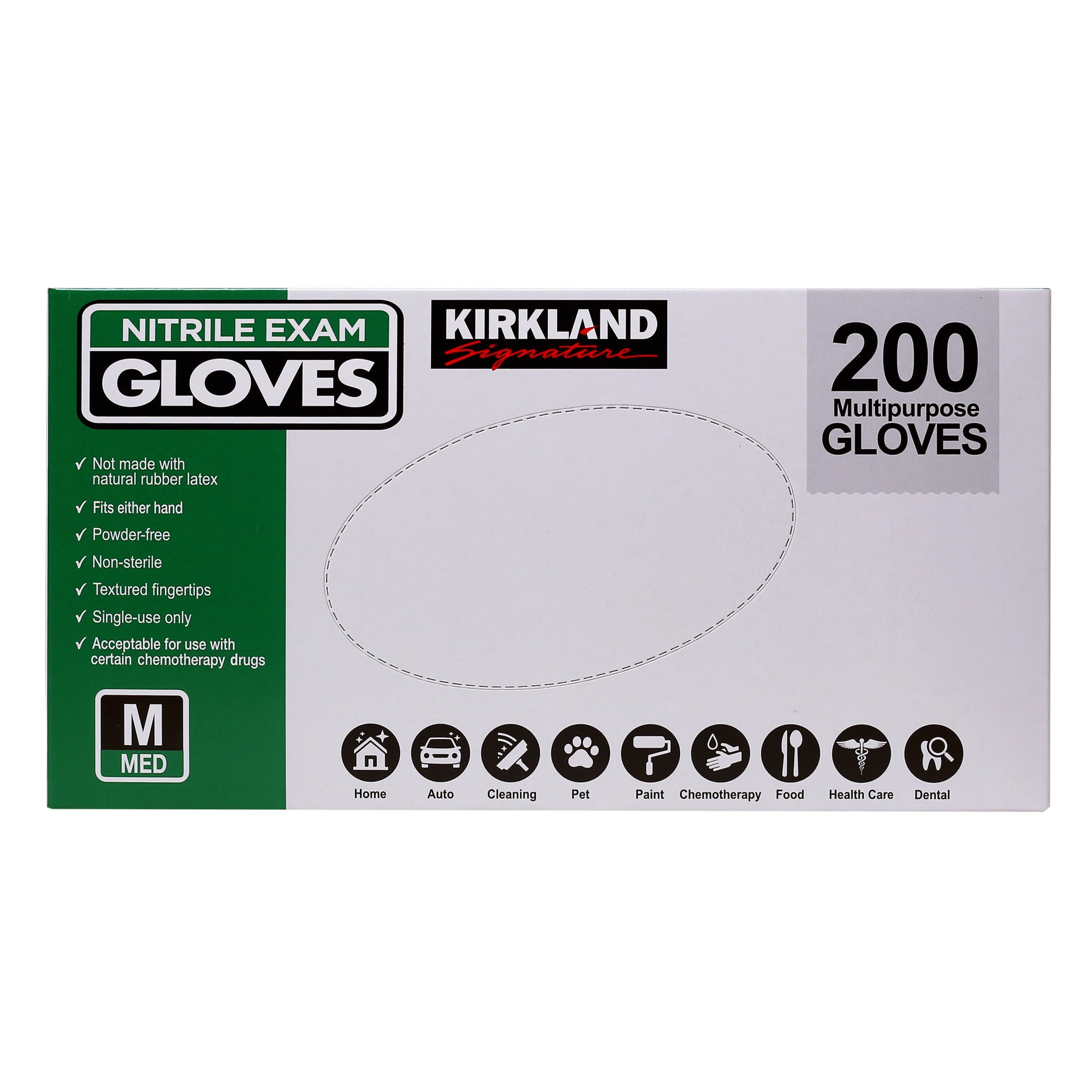 KIRKLAND SIGNATURE NITRILE GLOVE MEDIUM 2/200 CT