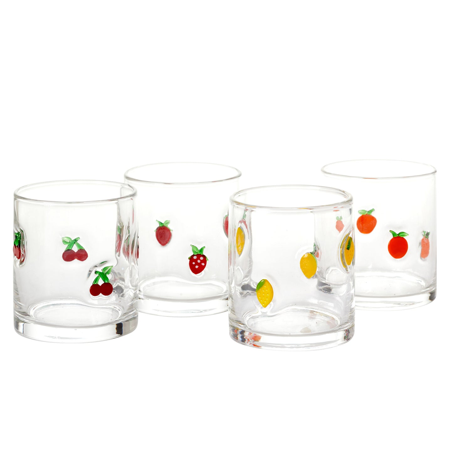 PANDEX 14OZ FRUIT ICON GLASS 4 PACK