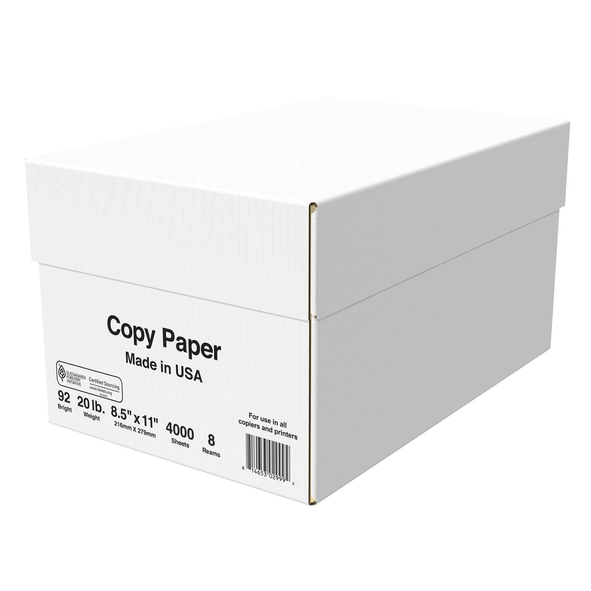 NATURAL CHOICE COPY PAPER 20 LB 8.5" X 11" 5000 SHEETS