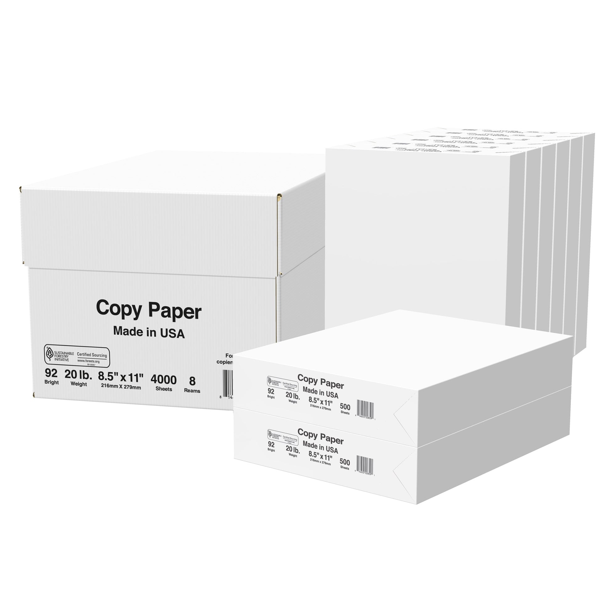 NATURAL CHOICE COPY PAPER 20 LB 8.5" X 11" 5000 SHEETS