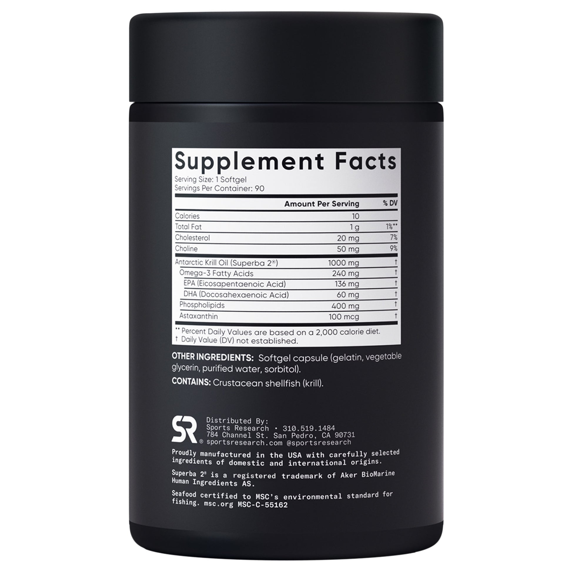 SPORTS RESEARCH OMEGA-3 KRILL OIL 1000MG 90CT