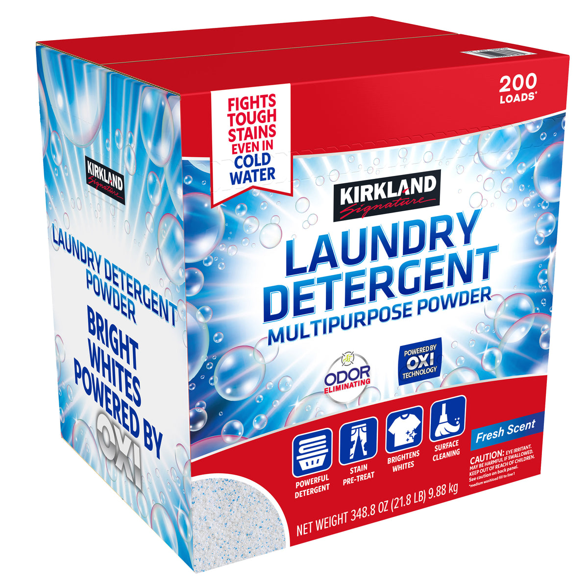 KIRKLAND SIGNATURE OXI LAUNDRY DETERGENT 200 LOADS/21.8 LB