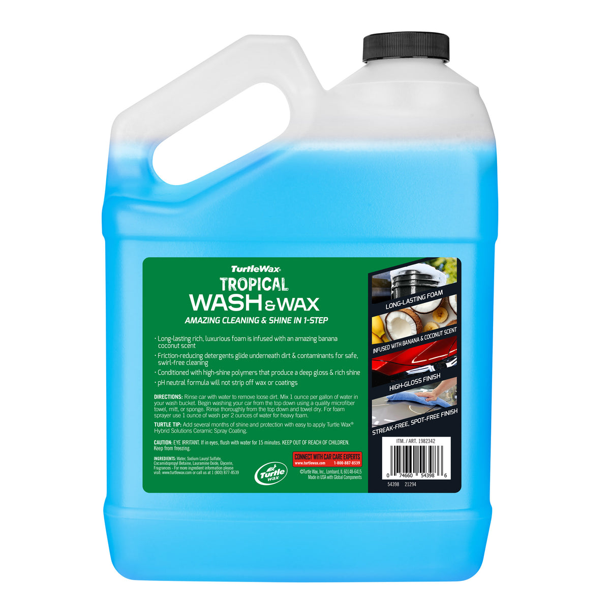TURTLE WAX TROPICAL WASH & WAX 128 OZ