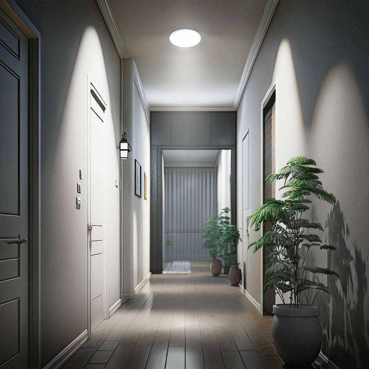 FEIT ELECTRIC 15IN FLUSH MOUNT W/ EDGELIT NIGHT LIGHT