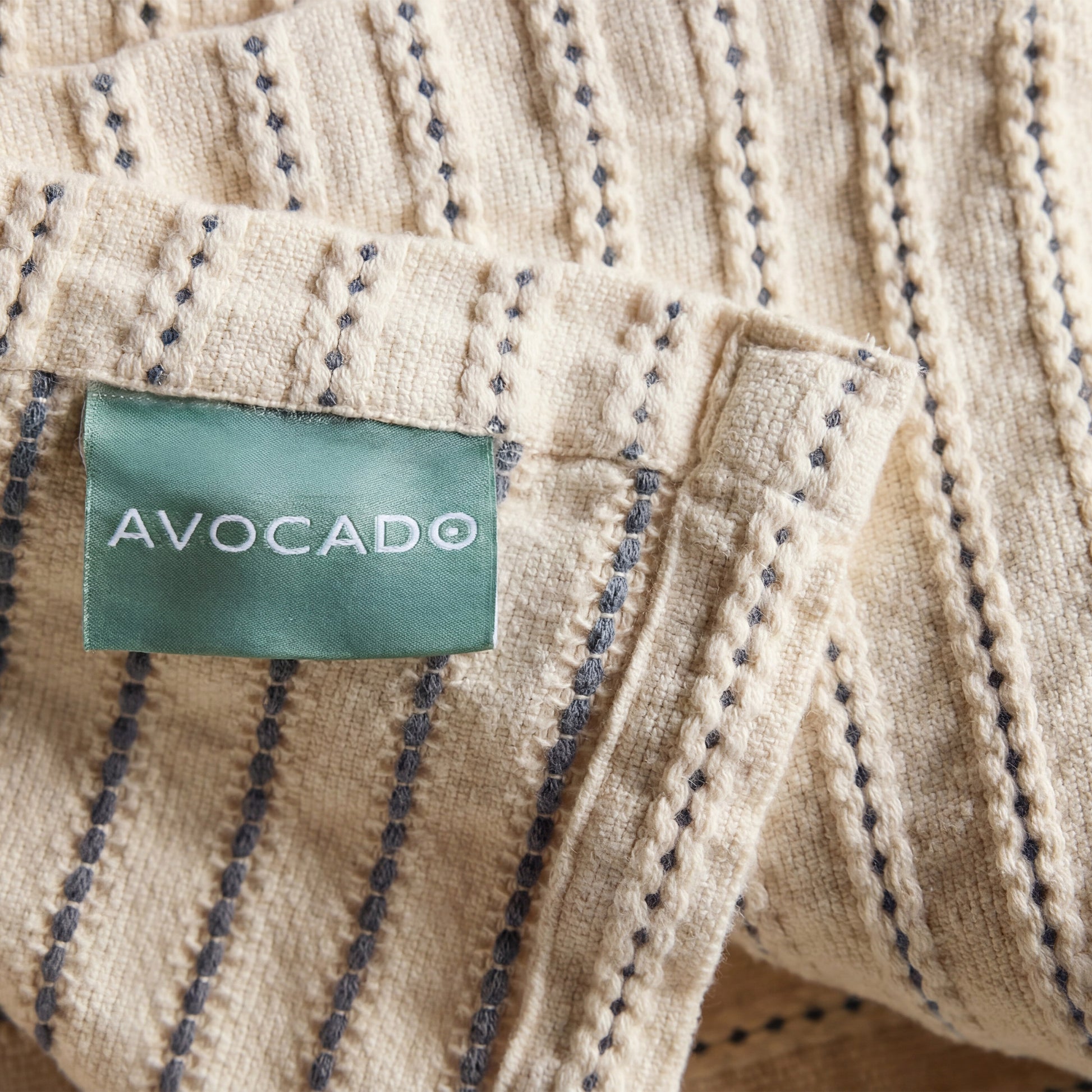 AVOCADO KNOTTED STRIPE THROW