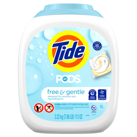 TIDE FREE AND GENTLE PODS 152 CT PRICE ER WASH LOAD