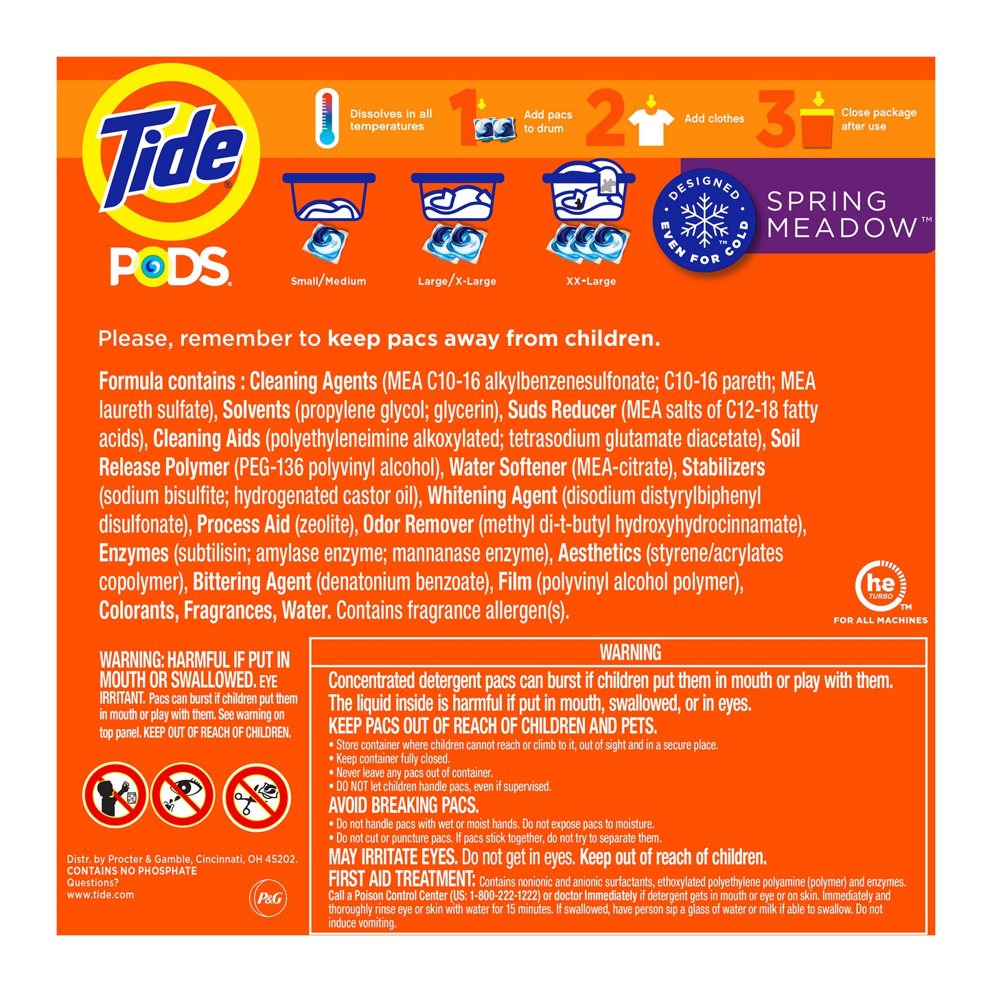 TIDE SPRING MEADOW PODS 156 CT