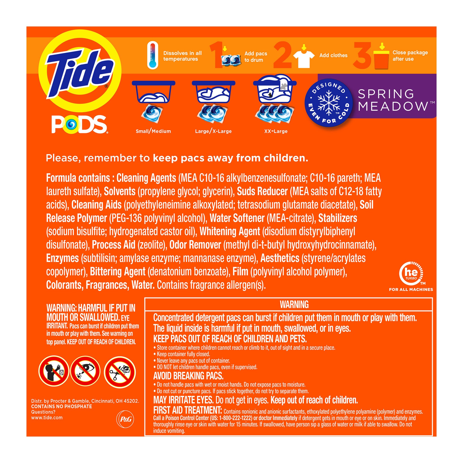 TIDE SPRING MEADOW PODS 156 CT