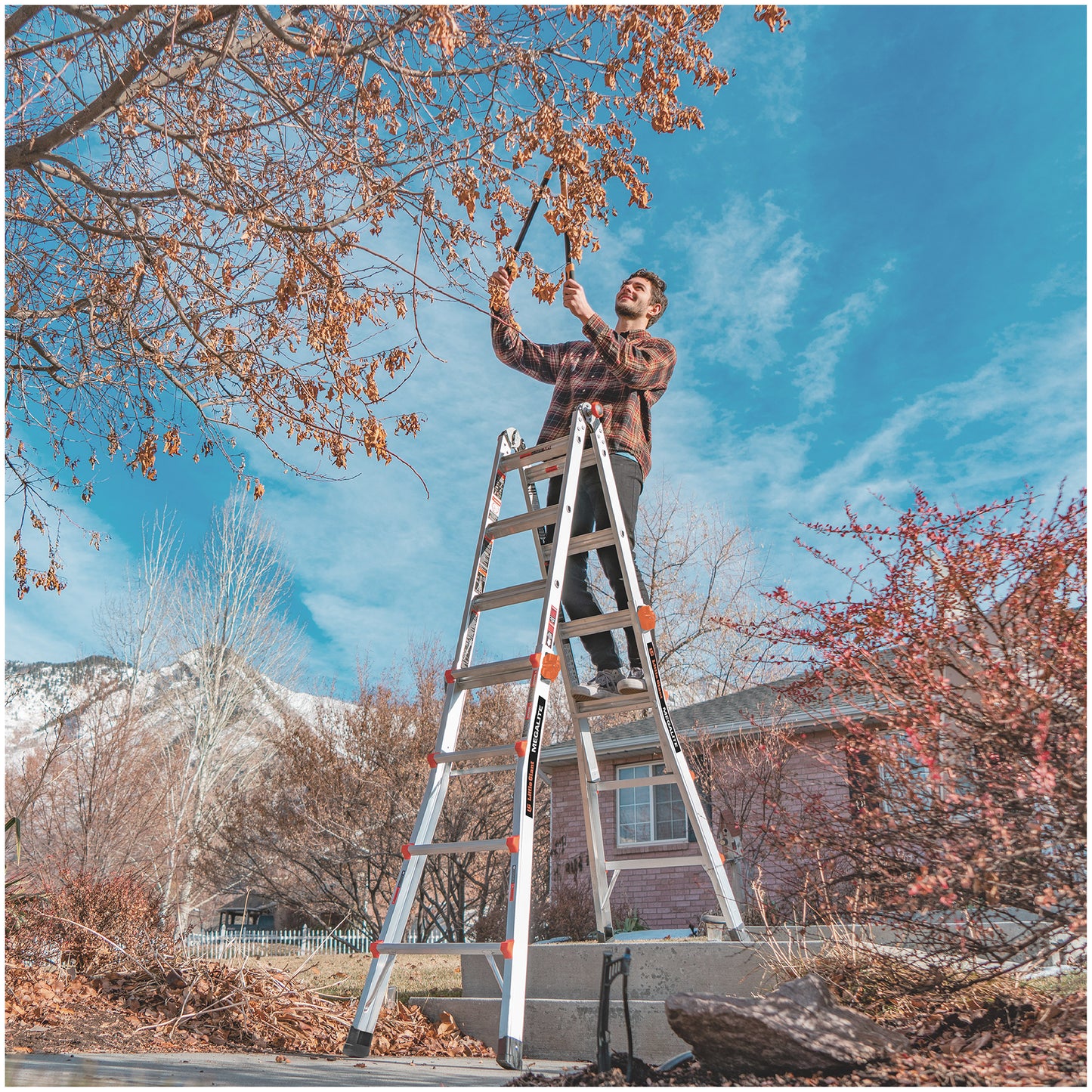 LITTLE GIANT LADDER WITH RACK