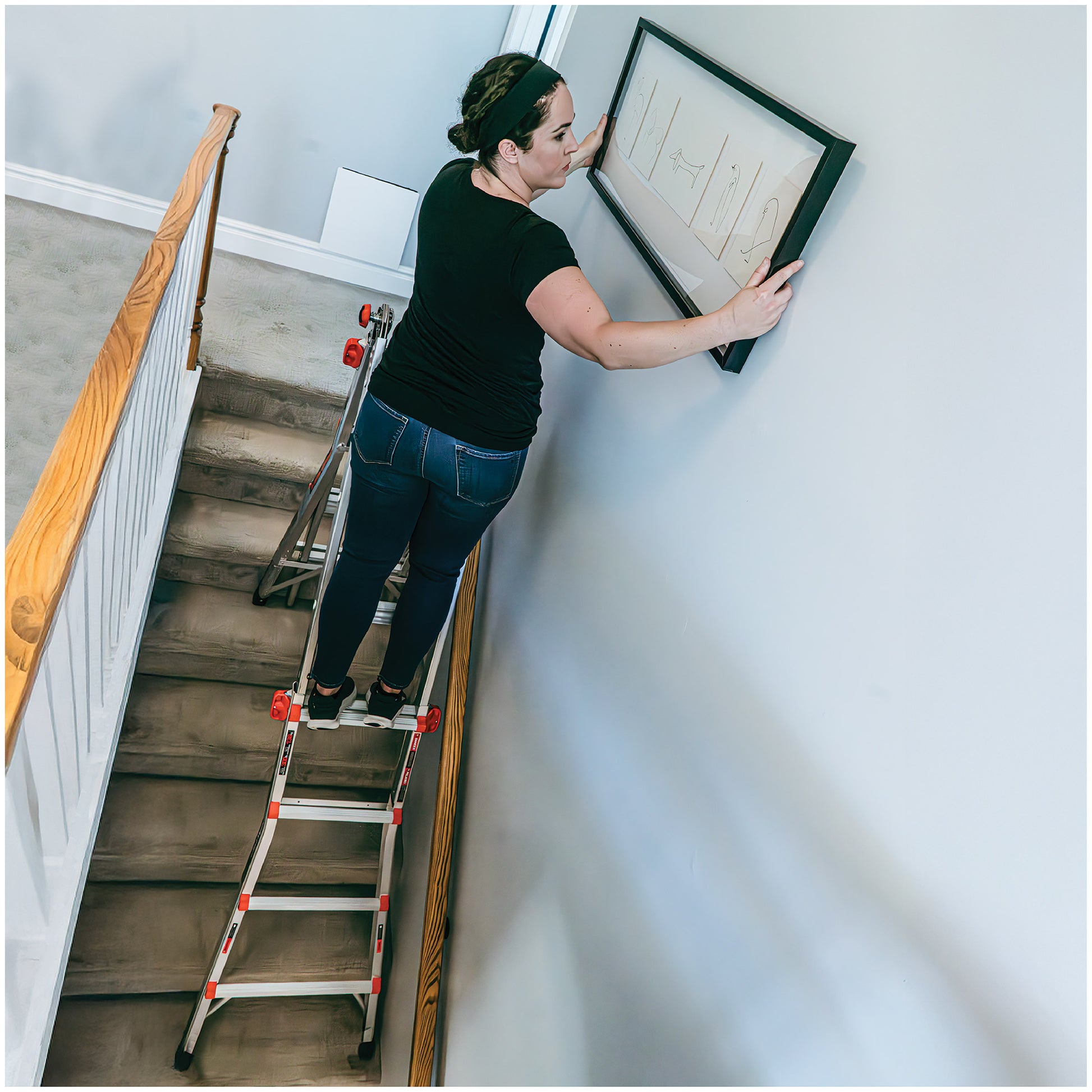LITTLE GIANT LADDER WITH RACK