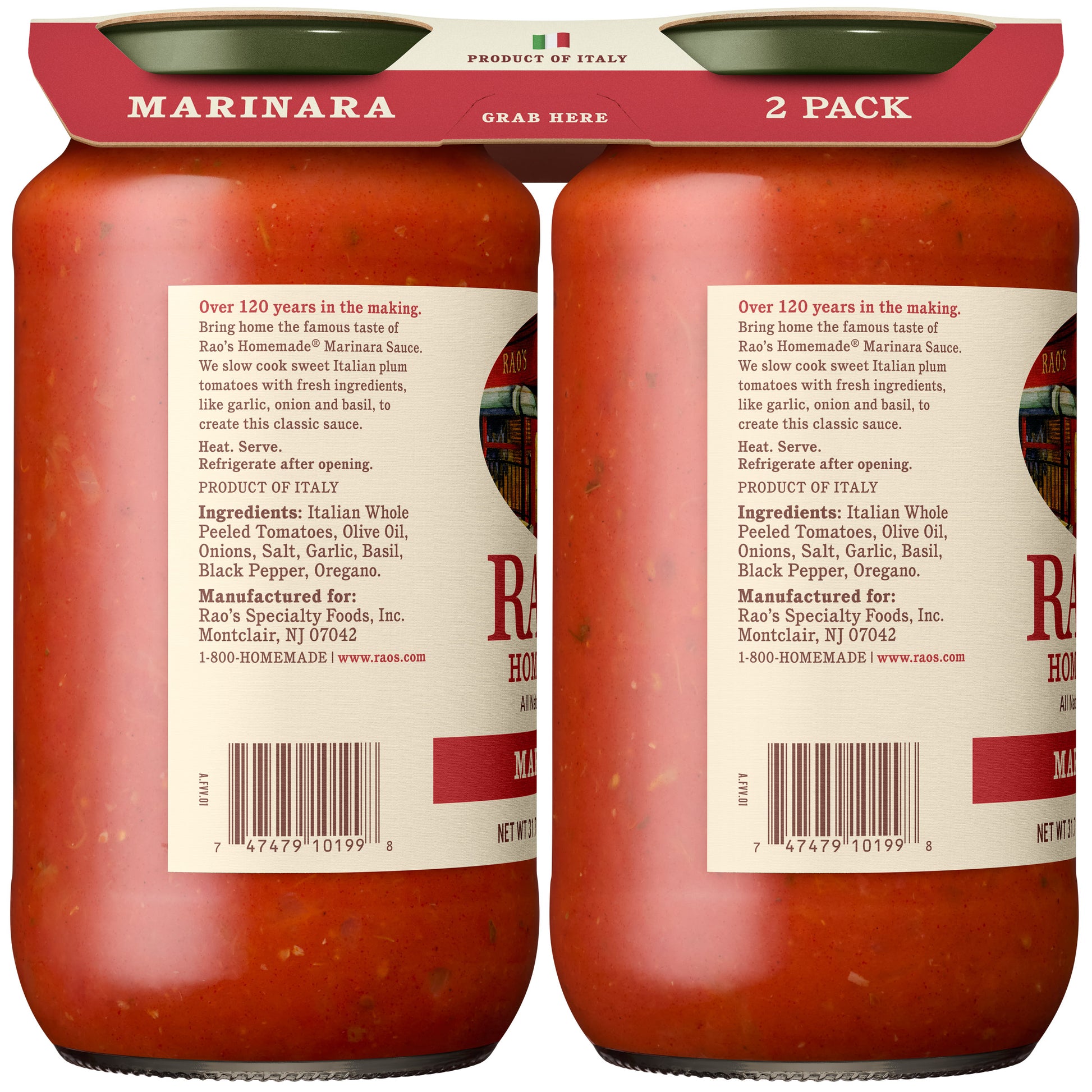 RAO'S MARINARA SAUCE 2/31.7 OZ