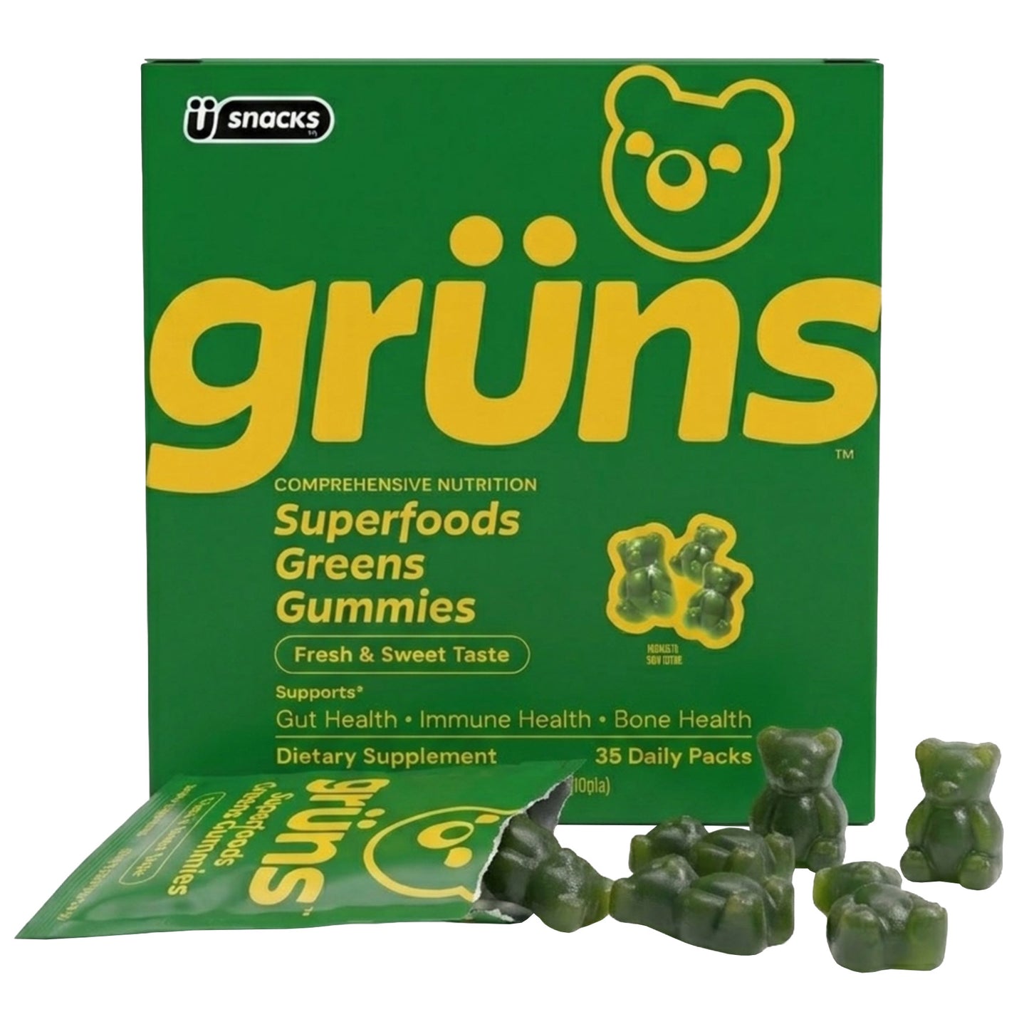 GRUNS ADULT GREENS GUMMIES 35 DAILY PACKS