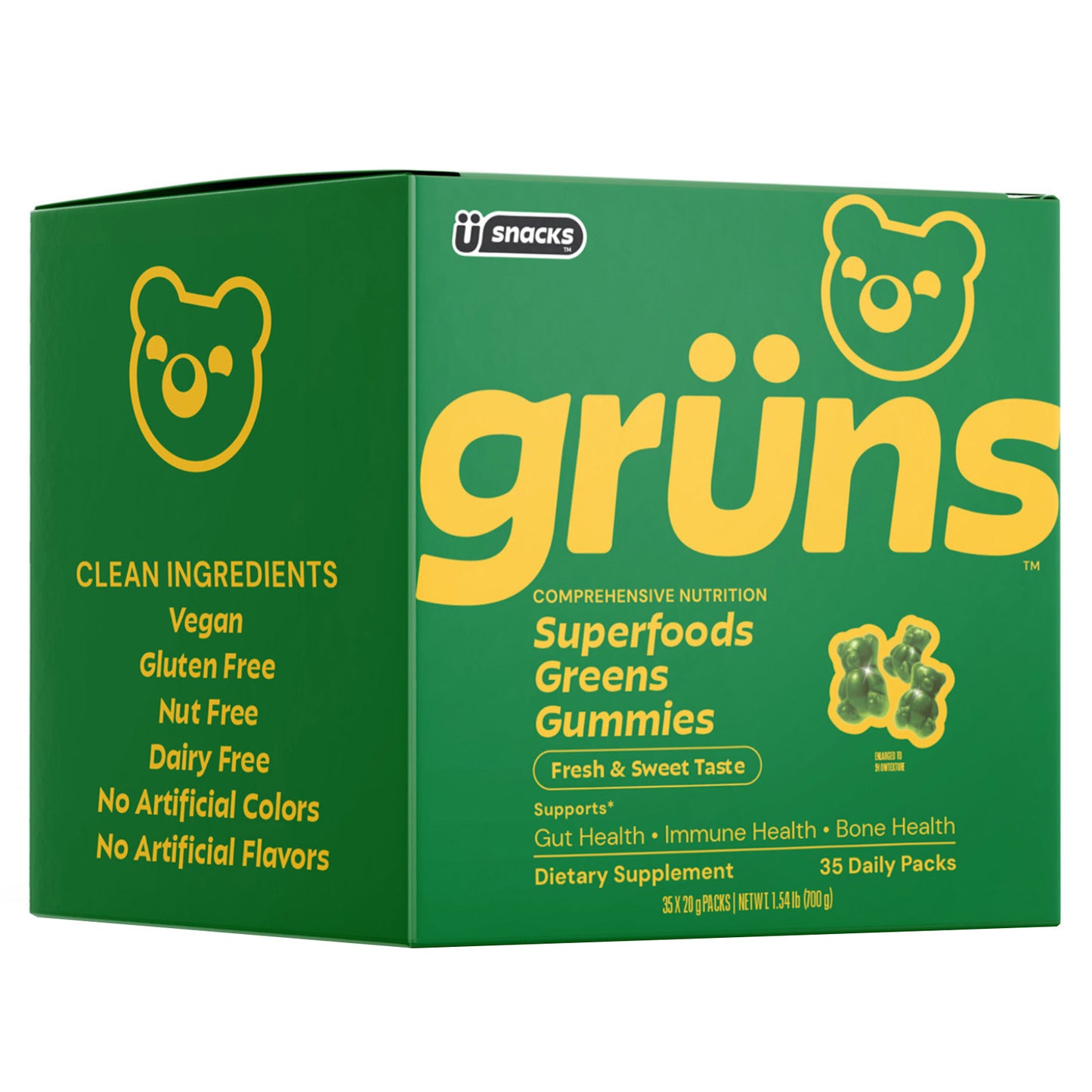 GRUNS ADULT GREENS GUMMIES 35 DAILY PACKS